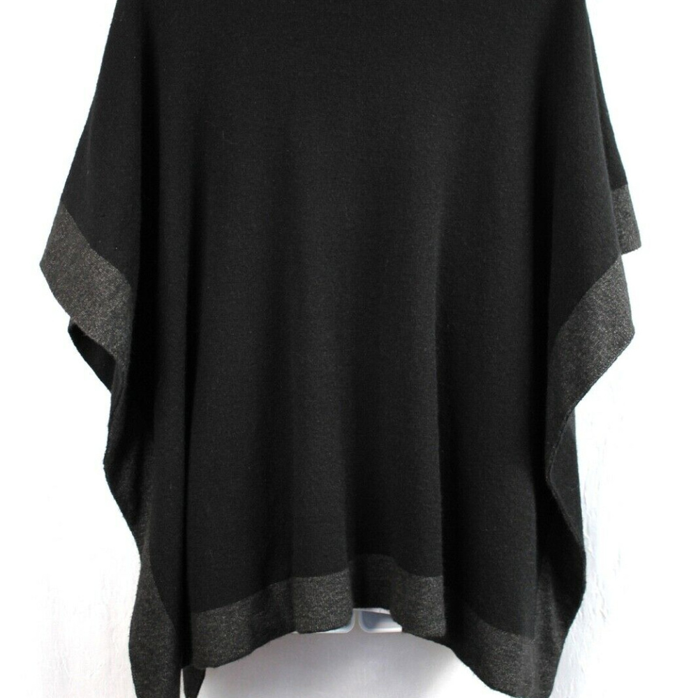 Charter Club Women's Solid Knit Reversible Poncho - Picture 4 of 4